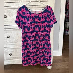 Fun Lilly Pulitzer Elephant Dress- size Large